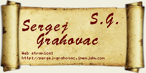 Sergej Grahovac vizit kartica
